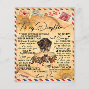 To My Daughter Butterflies Birthday Gift Idea Flyer