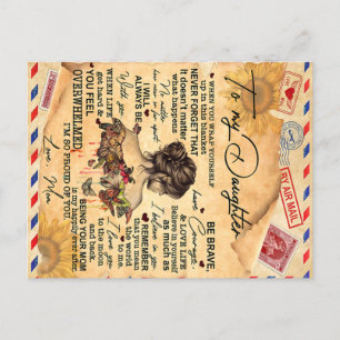 To My Daughter Butterflies Birthday Gift Idea Postcard