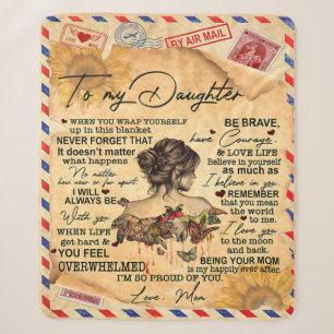 To My Daughter Butterflies Birthday Gift Idea Sherpa Blanket