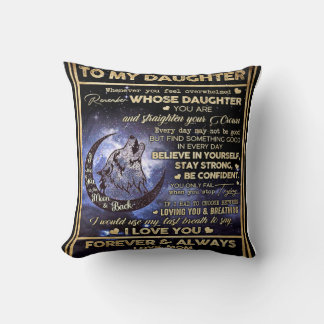 To My Daughter Butterflies Gift, Daughter Birthday Cushion