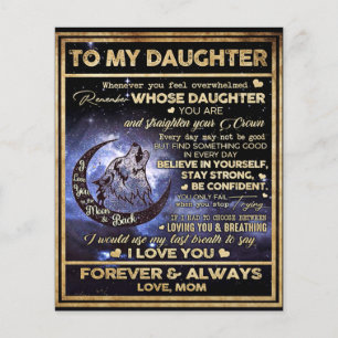 To My Daughter Butterflies Gift, Daughter Birthday Flyer