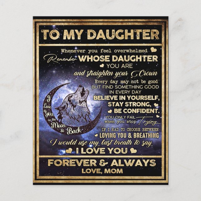 To My Daughter Butterflies Gift, Daughter Birthday Flyer (Front)