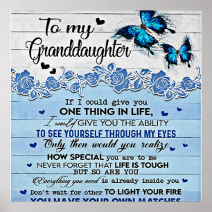 To My Daughter Butterfly Gift, Daughter Birthday Poster
