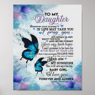 To My Daughter Canvas   Wall Art Canvas