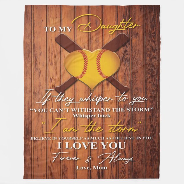 To My Daughter | Cute To My Daughter Gift Fleece Blanket (Front)