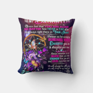 To My Daughter, Daughter Birthday Gift, Baby Girl Cushion
