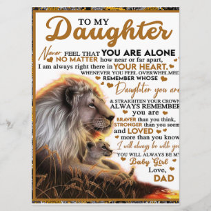 To My Daughter, Daughter Birthday Gift, Baby Girl Menu