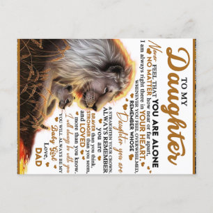To My Daughter, Daughter Birthday Gift, Baby Girl Postcard
