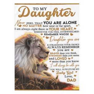 To My Daughter, Daughter Birthday Gift, Baby Girl Tablecloth