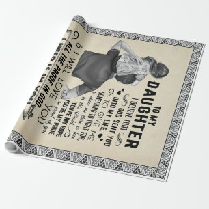 To My Daughter, Daughter Birthday Gift, Baby Girl Wrapping Paper