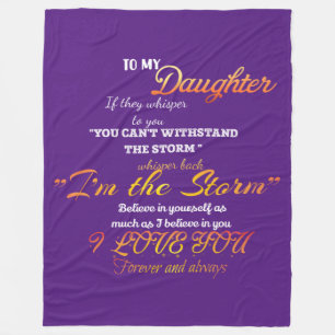 To my Daughter  Fleece Blanket