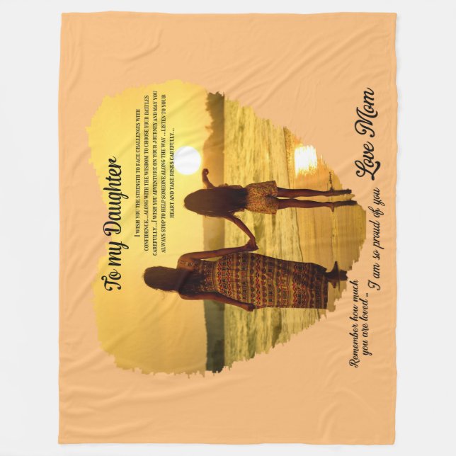 To my Daughter Fleece Blanket (Front)