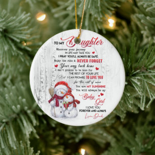 To my daughter from Dad Ceramic Tree Decoration