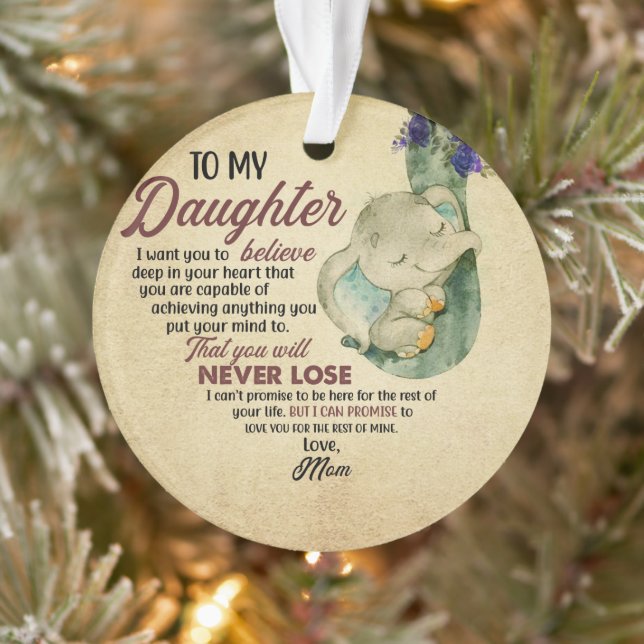 To my daughter from mum ornament (Tree)
