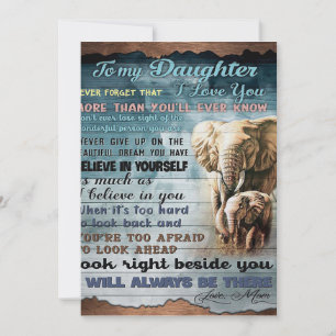 To My Daughter Funny Gift   Family Present Holiday Card