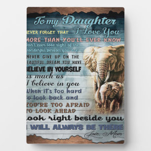 To My Daughter Funny Gift   Family Present Plaque