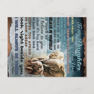 To My Daughter Funny Gift   Family Present Postcard