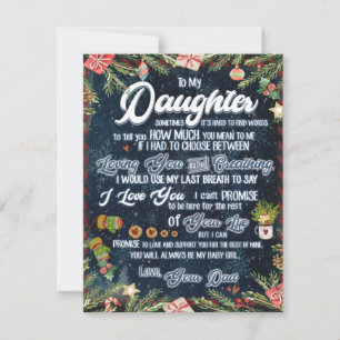 To My Daughter Gift, Christmas Letter To Daughter Invitation