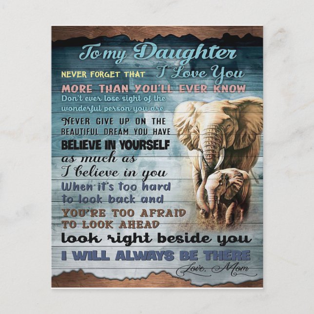 To My Daughter, Gift For Kid, Letter To Daughter Flyer (Front)