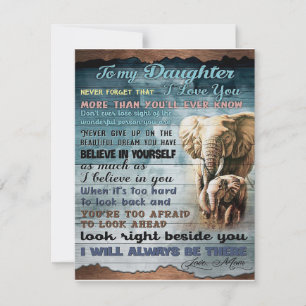To My Daughter, Gift For Kid, Letter To Daughter Invitation