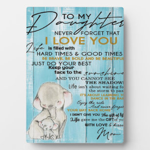 TO MY DAUGHTER   Gift For Your Kid Plaque