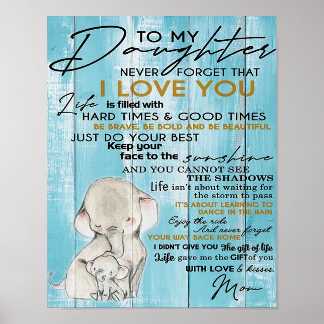 TO MY DAUGHTER | Gift For Your Kid Poster (Front)