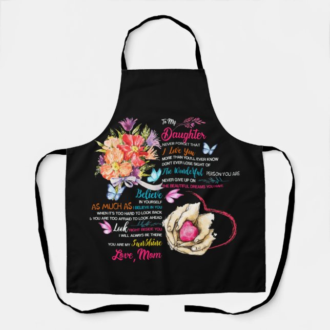 To My Daughter Gift From Mom Matching Family Apron (Front)