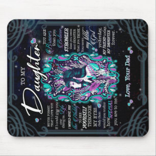 To My Daughter Gift, Letter To Daughter From Dad Mouse Mat