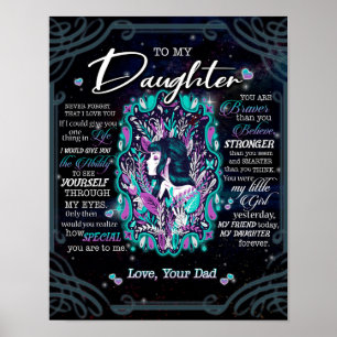 To My Daughter Gift, Letter To Daughter From Dad Poster