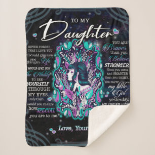 To My Daughter Gift, Letter To Daughter From Dad Sherpa Blanket