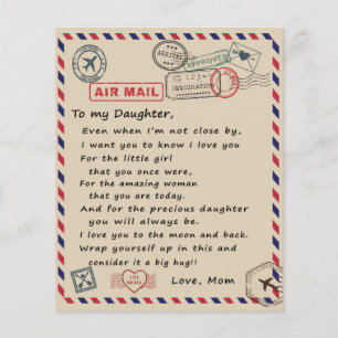 To My Daughter Gift, Love Letter Daughter And Mom Flyer
