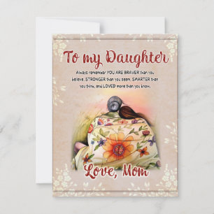 To My Daughter Gift, Love Letter Daughter And Mum Invitation
