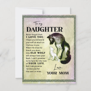To My Daughter Gift, Love Letter Daughter And Mum Invitation