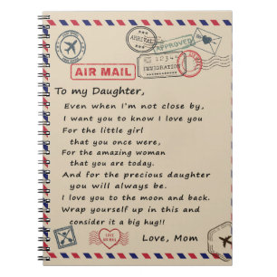 To My Daughter Gift, Love Letter Daughter And Mum Notebook