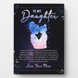 To My Daughter Gift, Love Letter Daughter And Mum Plaque