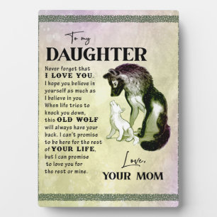 To My Daughter Gift, Love Letter Daughter And Mum Plaque