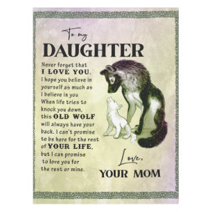 To My Daughter Gift, Love Letter Daughter And Mum Tablecloth