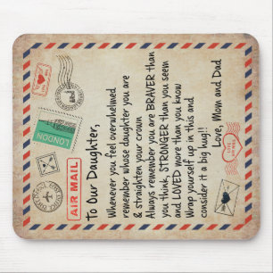 To My Daughter Gift, Love Letter To Our Daughter Mouse Mat