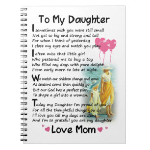 To My Daughter - I Sometimes Wish Notebook