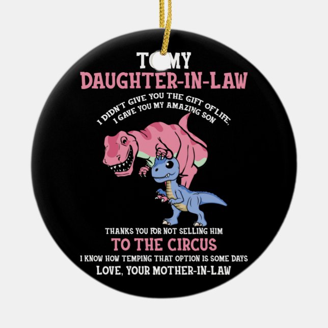 To My Daughter-in-law Ceramic Tree Decoration (Front)