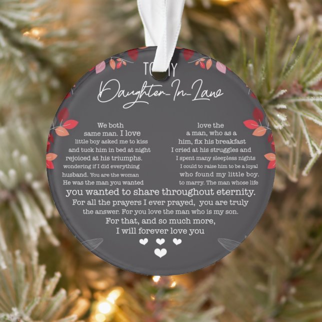 To my daughter in law  ornament (Tree)