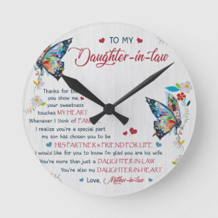 To my daughter-in-law round clock