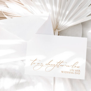 "To My Daughter-in-Law" Wedding Message Card