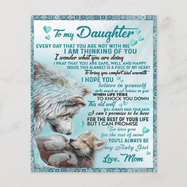 To My Daughter Lion Family Gift, Daughter Birthday Flyer (Front)