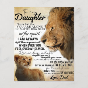 To My Daughter Lion Family Gift, Daughter Birthday Flyer