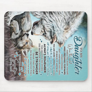 To My Daughter Lion Family Gift, Daughter Birthday Mouse Mat