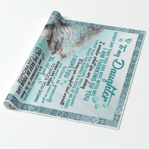 To My Daughter Lion Family Gift, Daughter Birthday Wrapping Paper