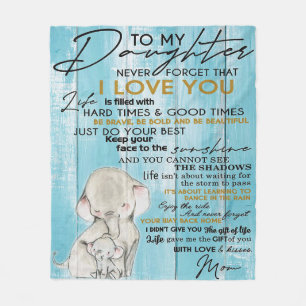 TO MY DAUGHTER   LOVELY GIFT FOR DAUGHTER FLEECE BLANKET