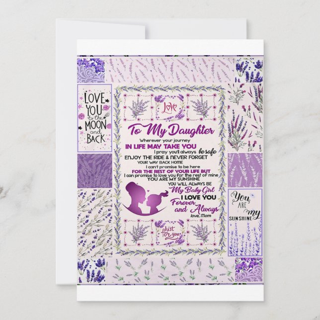 To my daughter, my baby girl i love you forever   holiday card (Front)