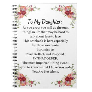 To My Daughter Notebook